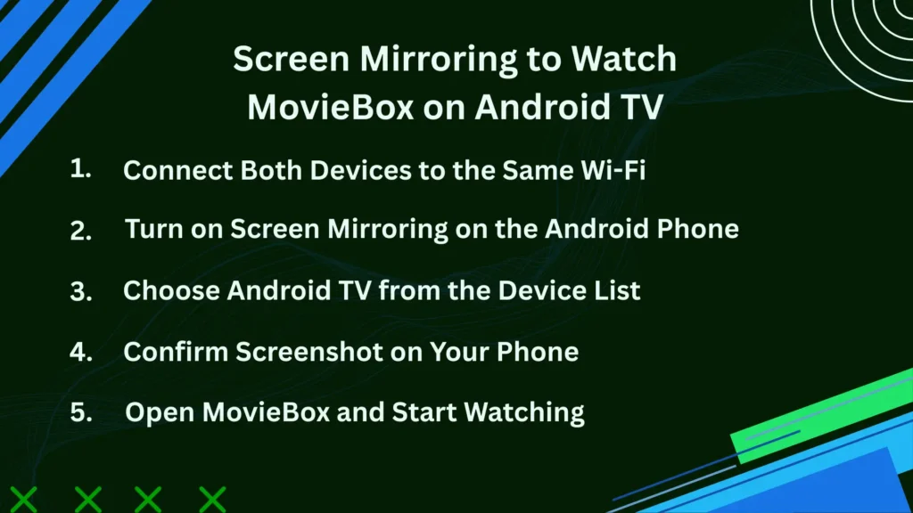 Screen Mirroring to Watch MovieBox on Android TV